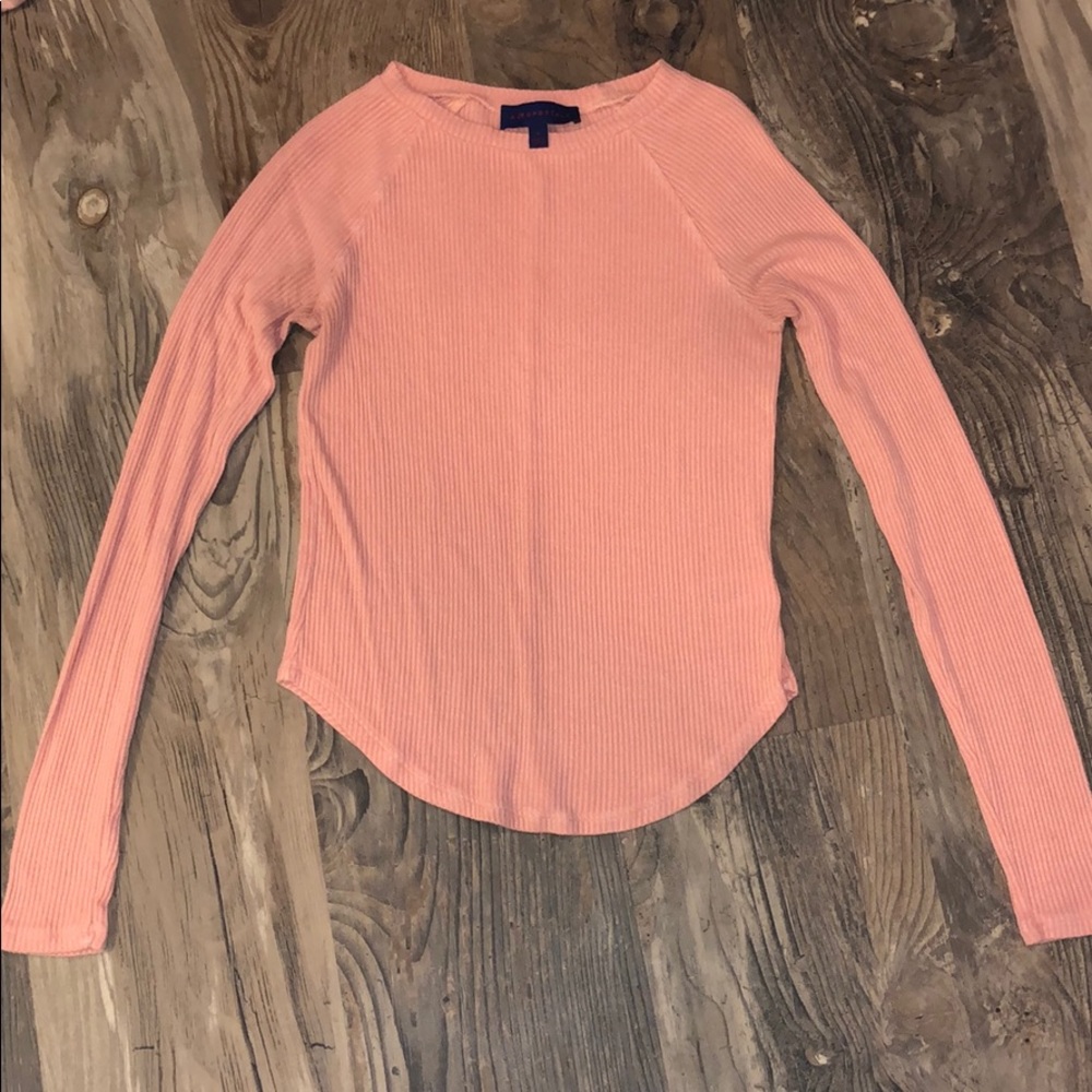 pink long sleeve tee